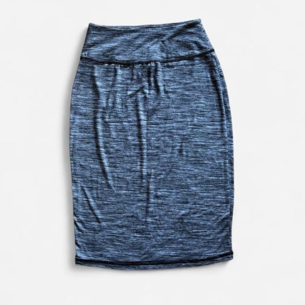 Athleta Heathered Grey Pencil Skirt Athleisure Stretch Women's XS